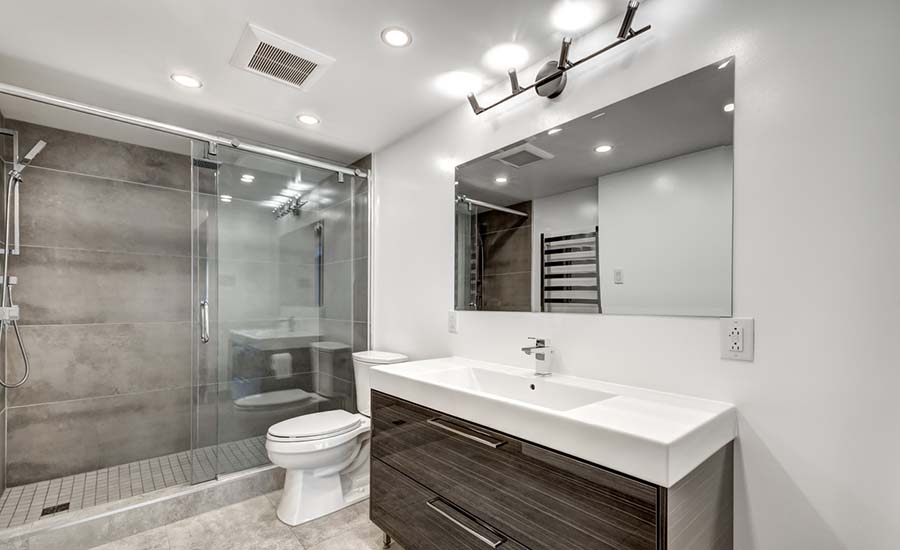 bathroom with ceiling vent lg