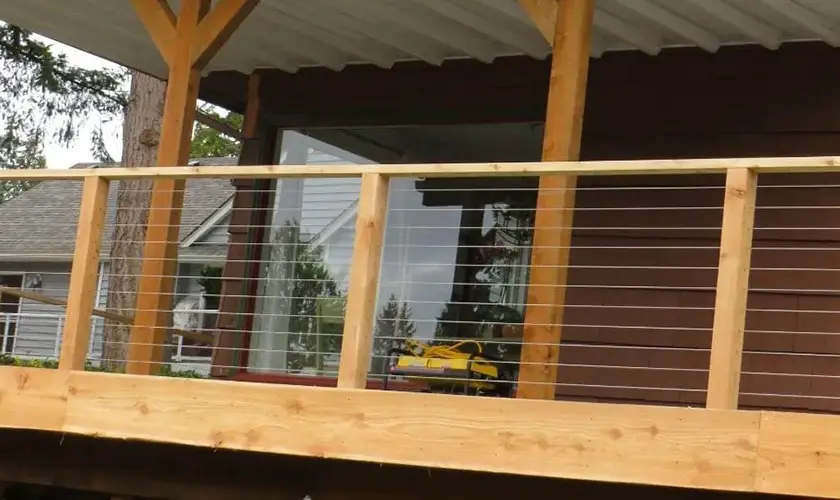 cable railing 2x4 wood