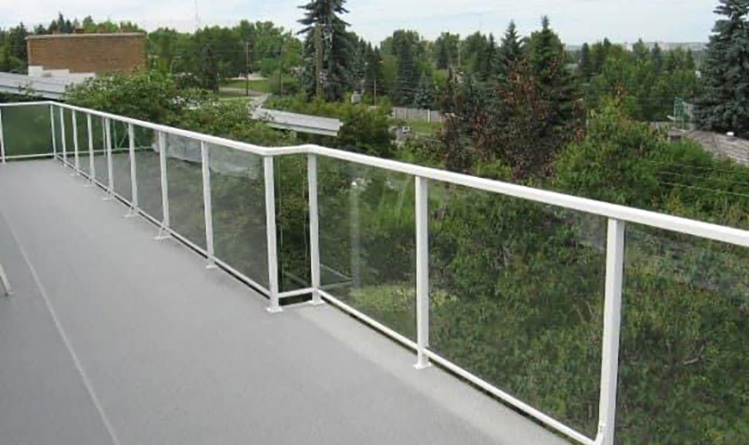 tempered glass railing