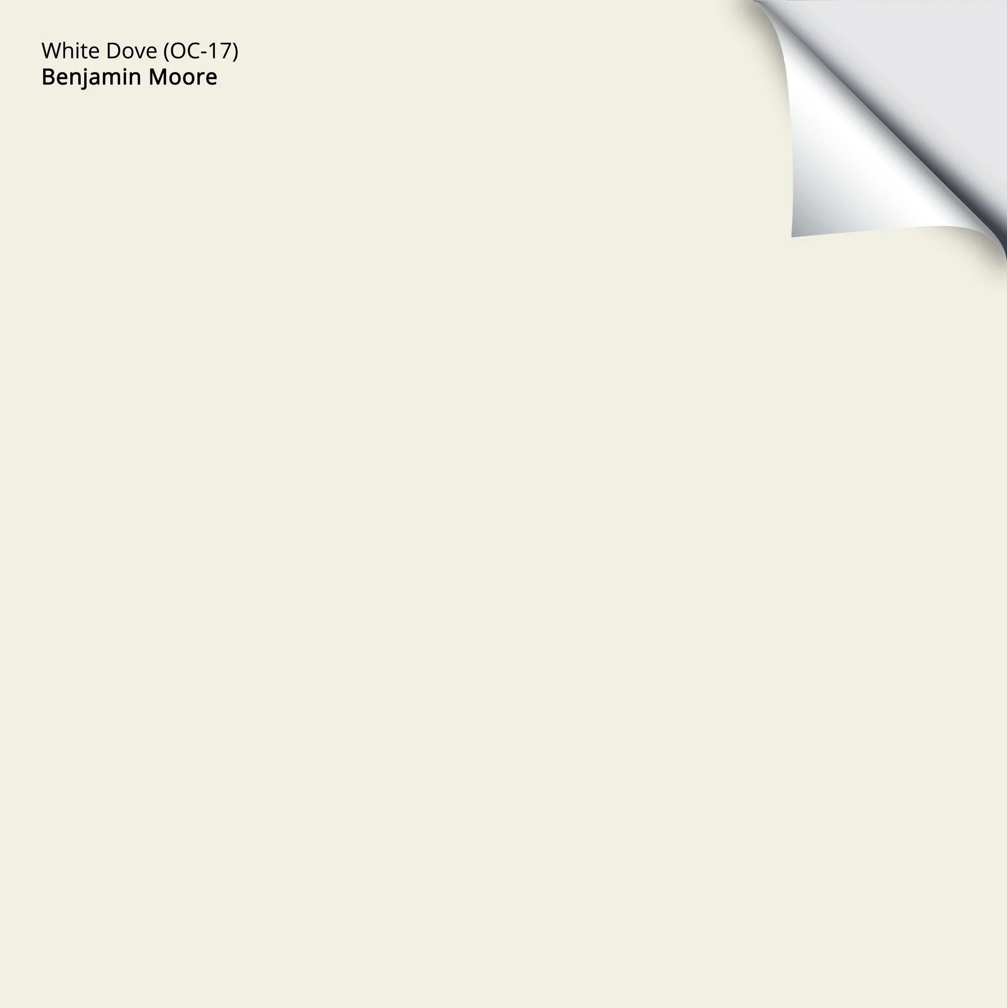 White Dove (OC-17) | Benjamin Moore | Samplize Peel and Stick Paint Sample