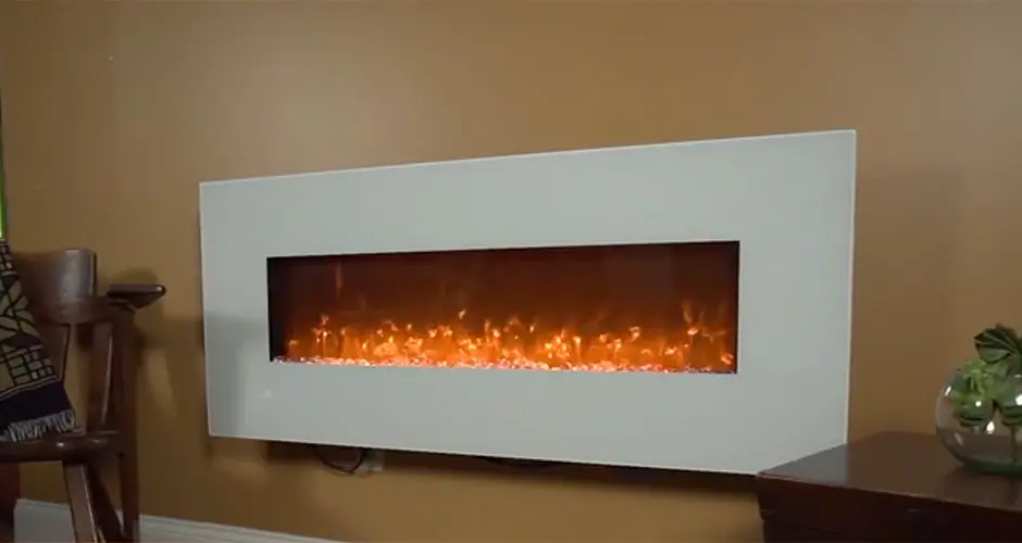 electric fireplace ivory