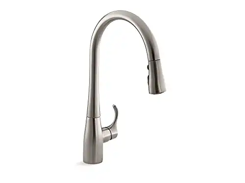 KOHLER 596-VS Simplice Kitchen Sink Faucet with Pull Down Sprayer