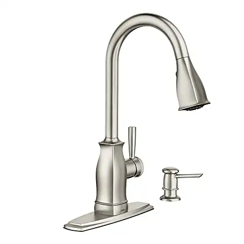 MOEN Hensley 87024MSRS Single-Handle Pull-Down Sprayer Kitchen Faucet with Reflex and Power Clean in Spot Resist Stainless