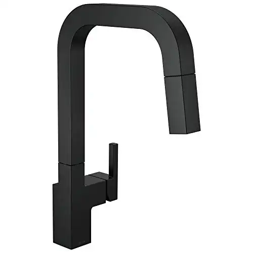 Delta Faucet Junction Matte Black Kitchen Faucet with Pull Down Sprayer