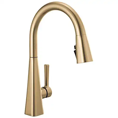Delta Faucet Lenta Gold Kitchen Faucet with Pull Down Sprayer