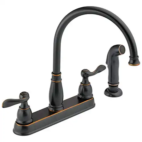 Delta Faucet Windemere 2-Handle Kitchen Sink Faucet with Side Sprayer  21996LF-OB