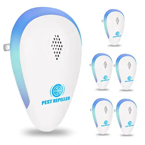 Avantaway Ultrasonic Pest Repeller 6 Pack, The New Electronic and Ultrasound Pest Repeller for Mosquito Cockroaches, Mice, etc.
