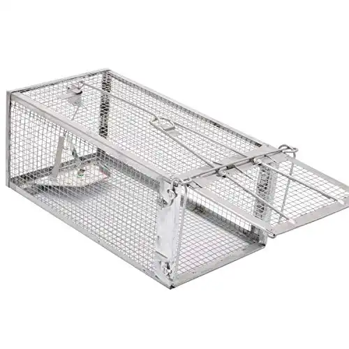 Kensizer Humane Rat Trap, Chipmunk Rodent Trap That Work for Indoor and Outdoor Small Animal - Mouse Voles Hamsters Live Cage Catch and Release