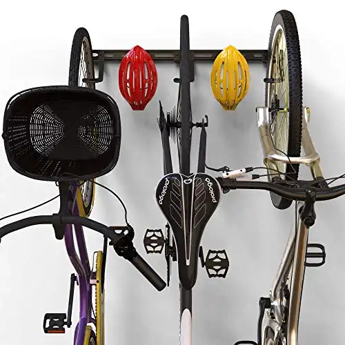 Koova Wall Mount Bike Rack | Steel Bike Mount Wall | Adjustable Bike Hangers for Garage