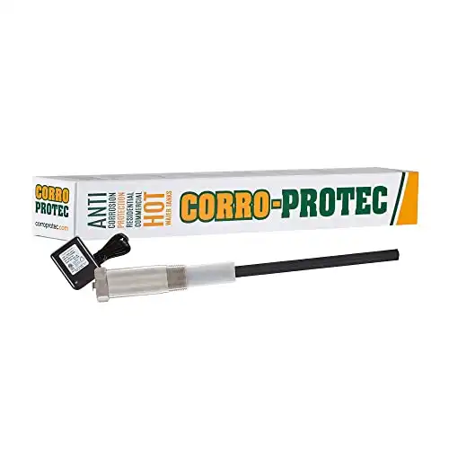 Corro-Protec™ Powered Anode Rod for Water Heater, 20-Year Warranty, Eliminates Rotten Egg/Sulfur Smell within 24 hours