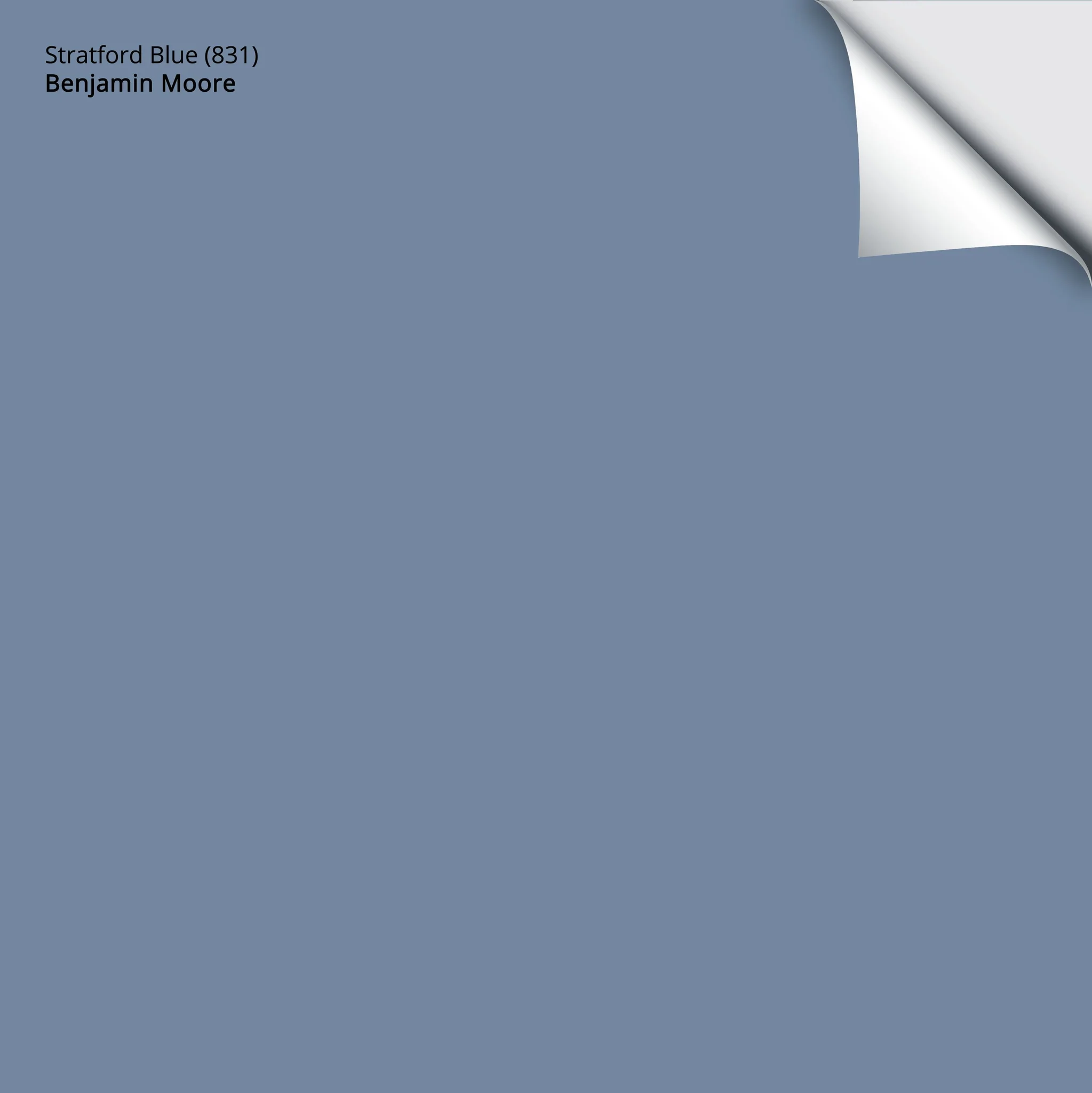 Stratford Blue (831) | Benjamin Moore | Samplize Peel and Stick Paint Sample