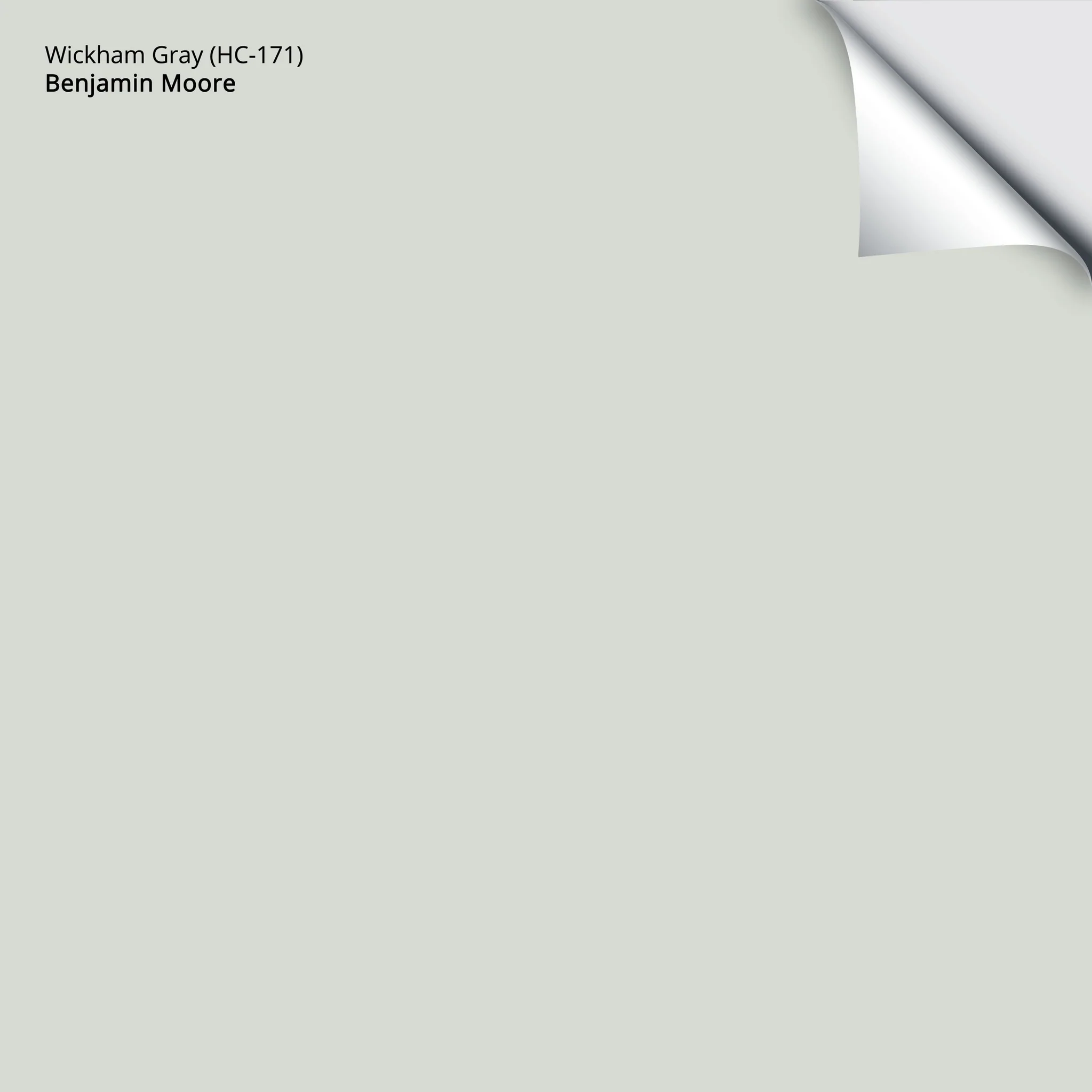 Wickham Gray (HC-171) | Benjamin Moore | Samplize Peel and Stick Paint Sample