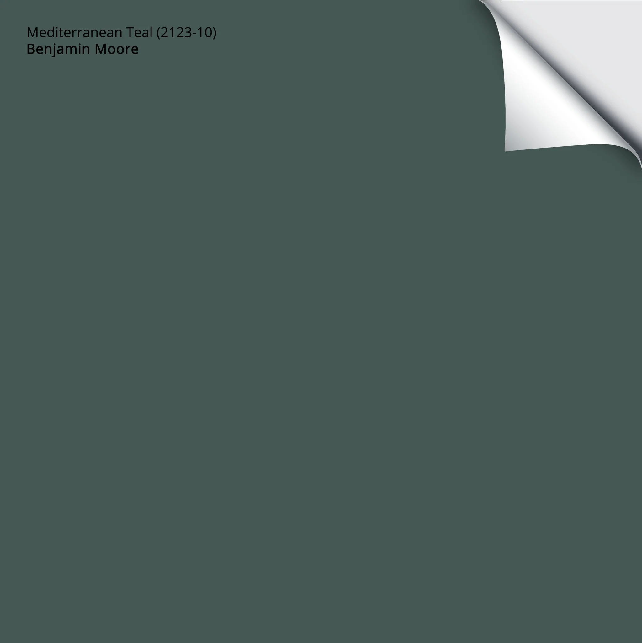 Mediterranean Teal (2123-10) | Benjamin Moore | Samplize Peel and Stick Paint Sample