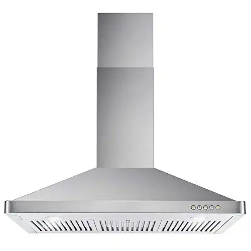 COSMO 63190 36 in. Wall Mount Range Hood with Ducted Convertible Ductless (No Kit Included)