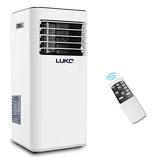 LUKO Portable Air Conditioner-10,000 BTU,Dehumidifier,Fan for Rooms up to 400 sq ft-White