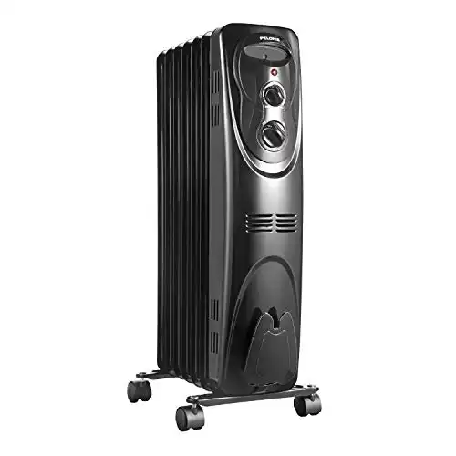 PELONIS PHO15A2AGB, Basic Electric Oil Filled Radiator,black space heater, 26.10 x 14.20 x 11.00