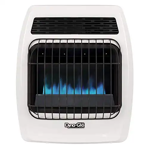 Dyna-Glo BFSS10NGT-2N 10,000 BTU Natural Gas Blue Flame Thermostatic Vent Free Wall Heater, White