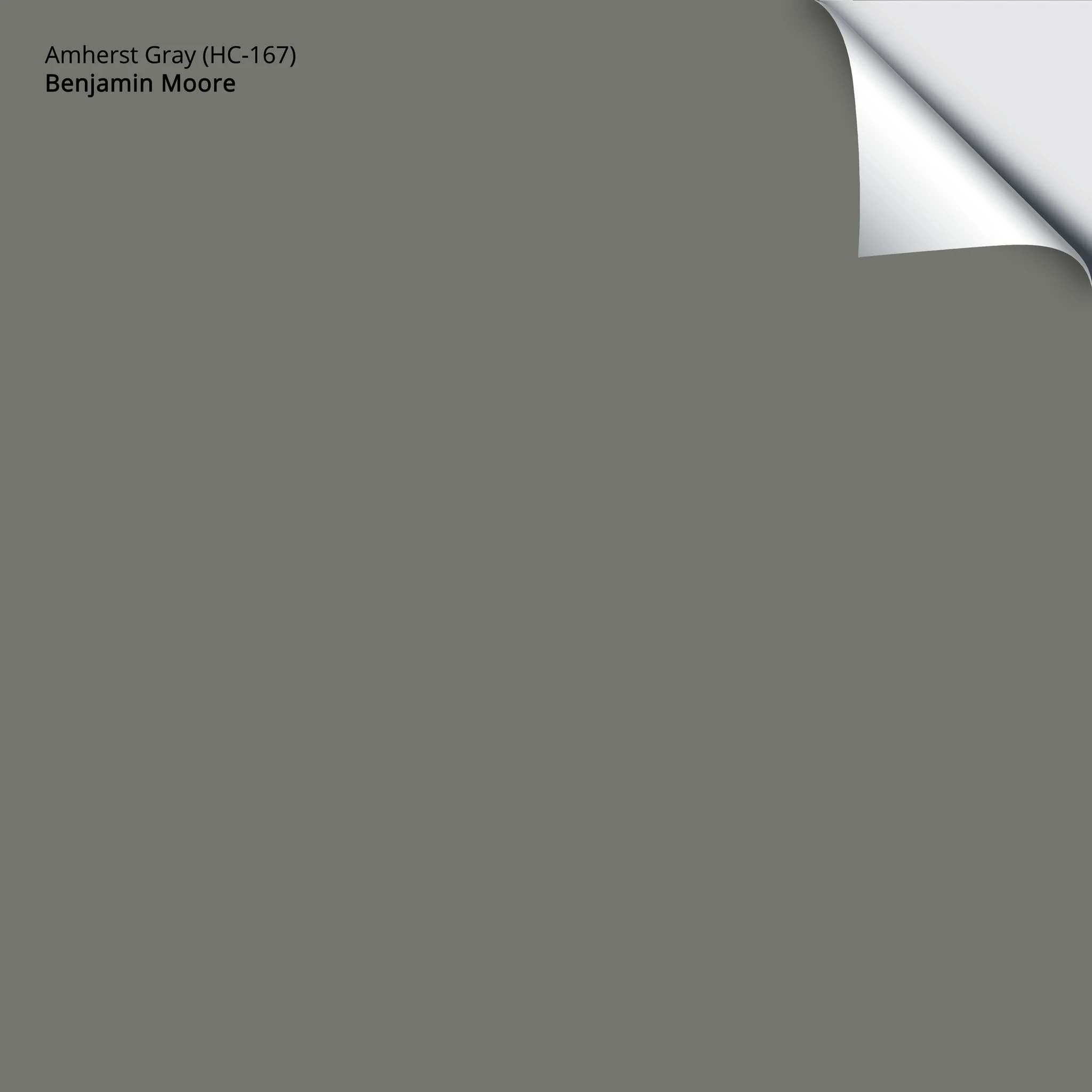 Amherst Gray (HC-167) | Benjamin Moore | Samplize Peel and Stick Paint Sample