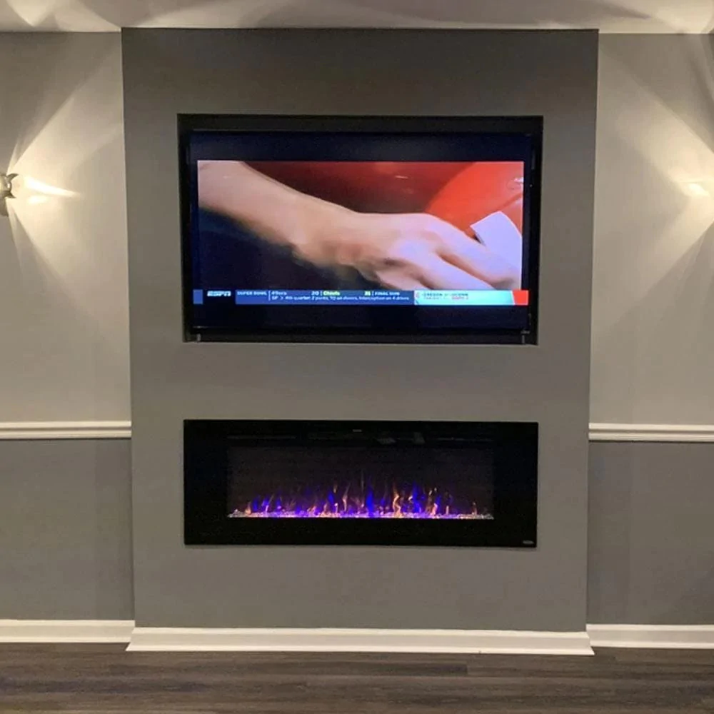 touchstone sideline 60 inch recessed electric fireplace 80011 80011 6 31361 80011 6