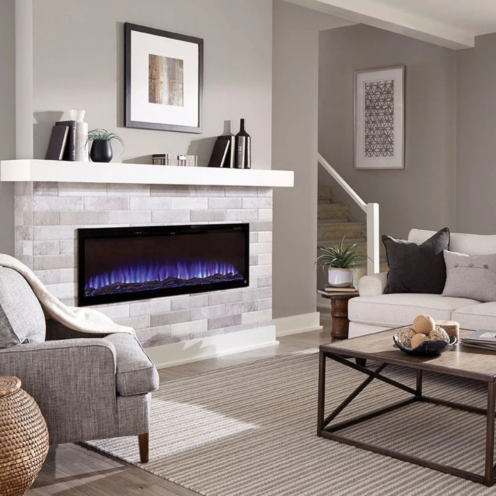 touchstone sideline elite smart electric fireplace alexa google compatible
