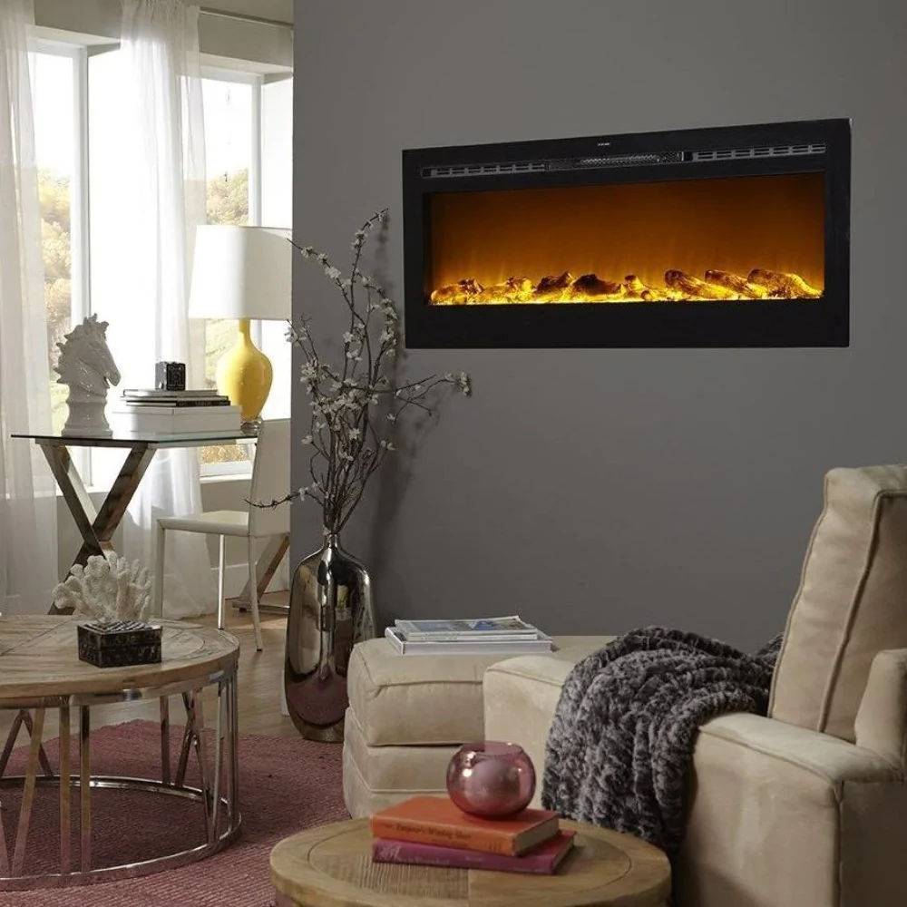 touchstone touchstone sideline 50 recessed electric fireplace 80004