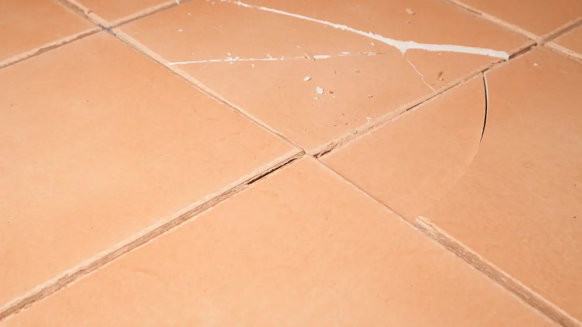 brown cracked tiles