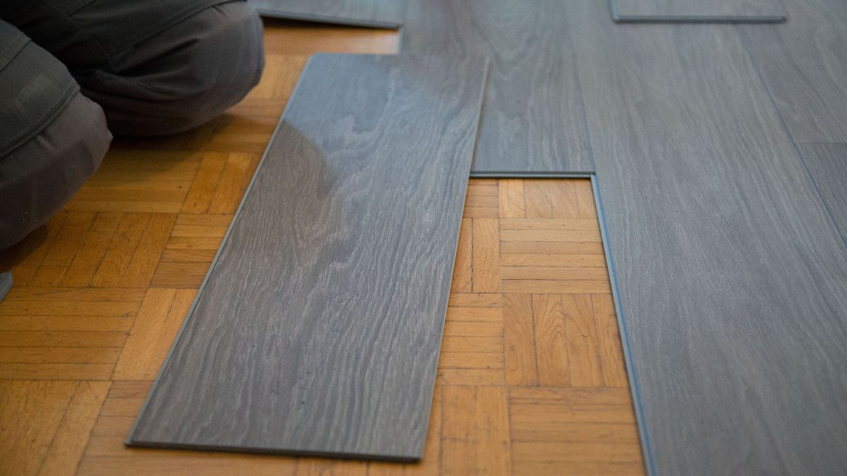 vinyl floor on parquet floor