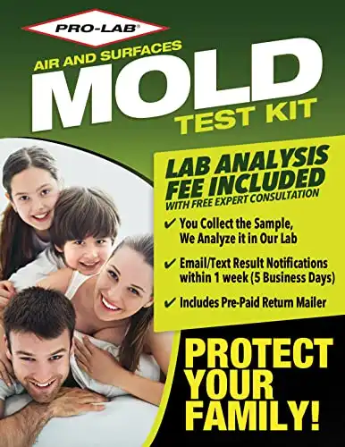 PRO-LAB DIY Mold Test Kit - 1 LAB FEE Included (3 Test Methods: Air, Surface, Bulk.) AIHA Accredited Lab Analysis, Expert Consultation and Return Shipping Included
